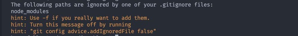 git status output